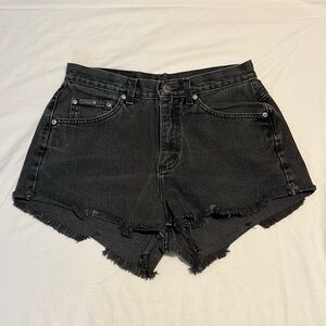 Lee black denim shorts